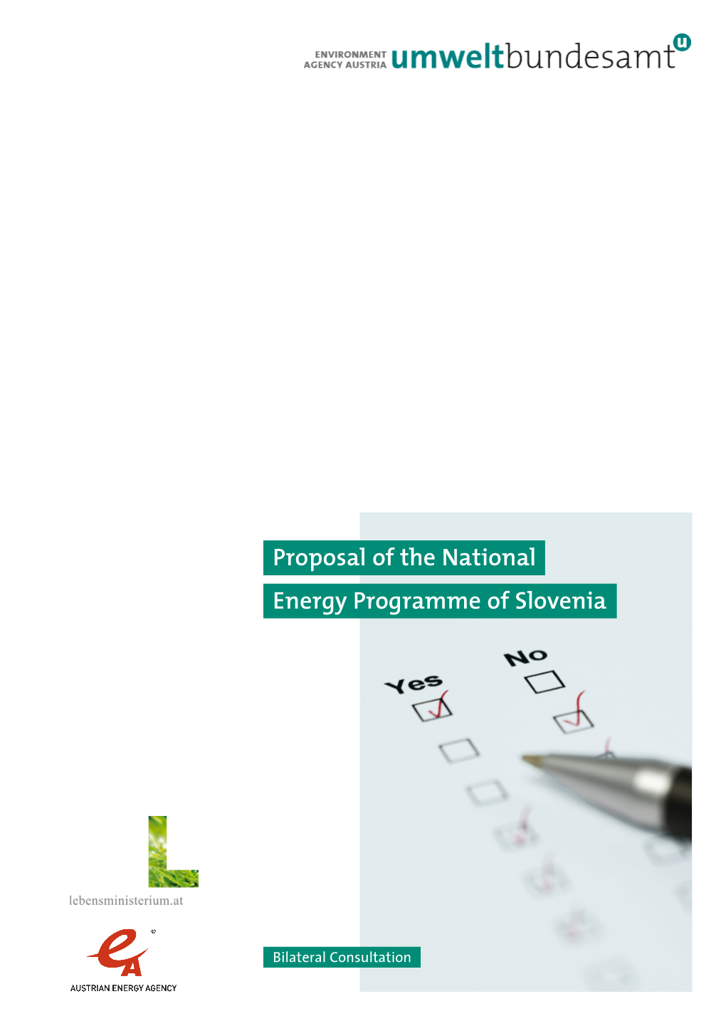 Proposal of the National Energy Programme of Slovenia