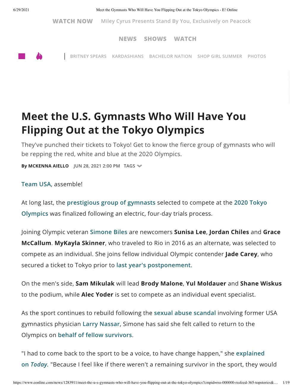Meet the Gymnasts Who Will Have You Fli... out at The