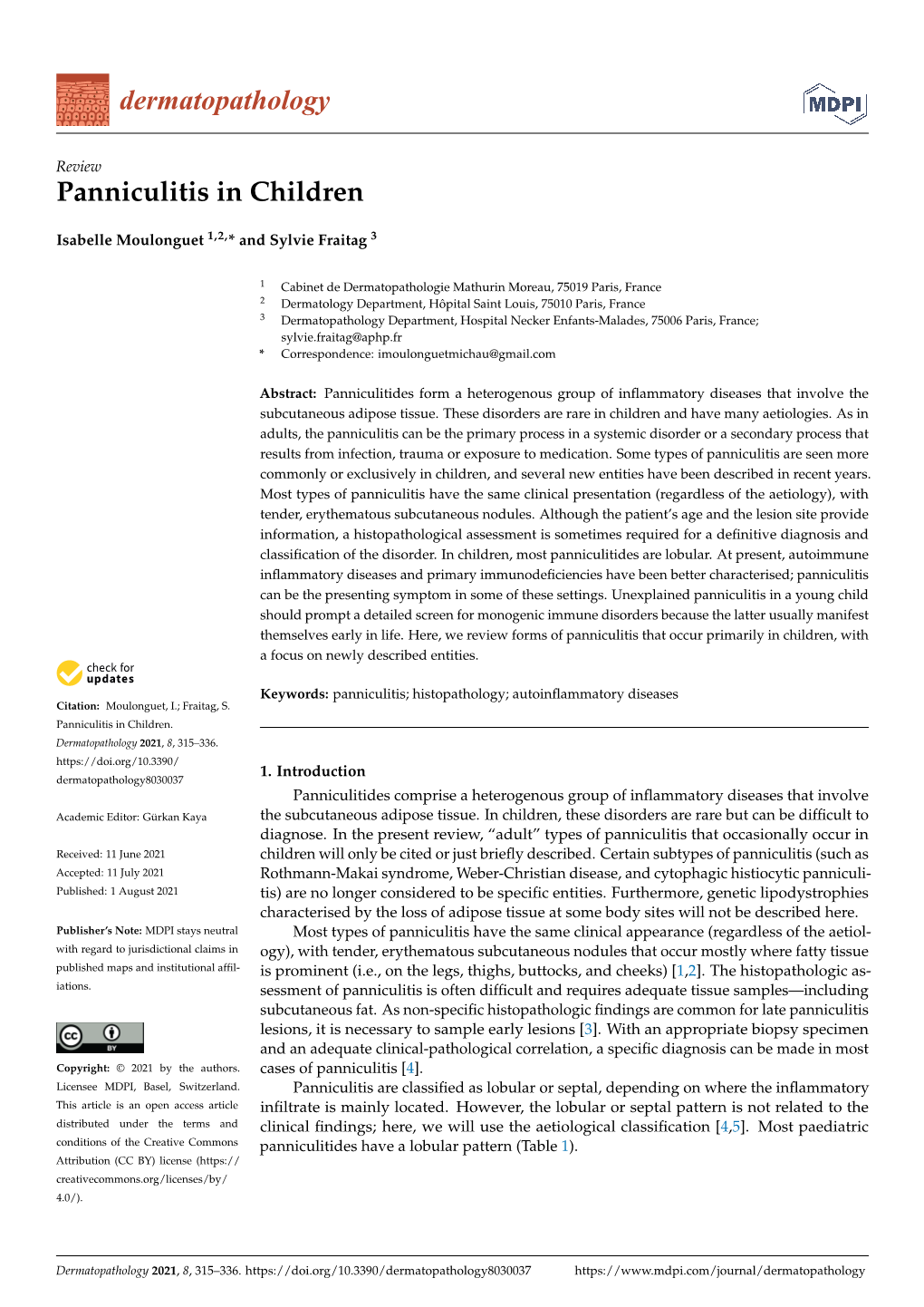 Panniculitis in Children