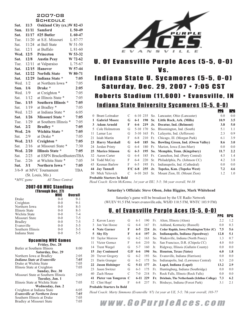 Game Notes 2-11-07