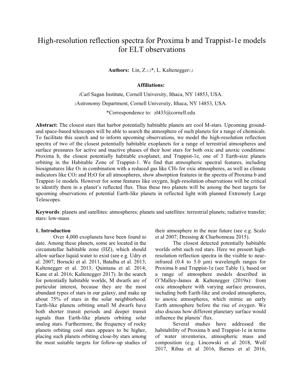 High-Resolution Reflection Spectra for Proxima B and Trappist-1E Models for ELT Observations