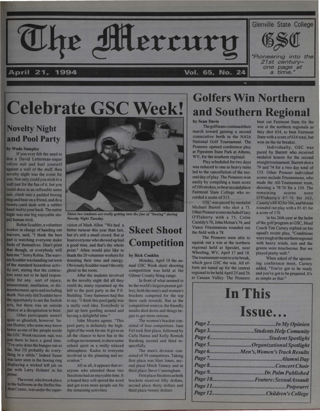 Elebrate GSC Week! and Southern Regienal by Sean Davis Beat out Fainipf