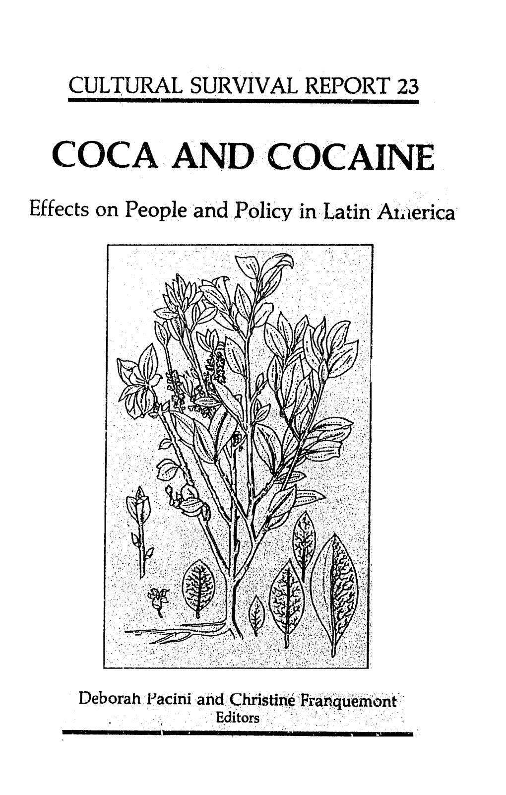 Coca and Cocaine: Effects on People and Policy in Latin America