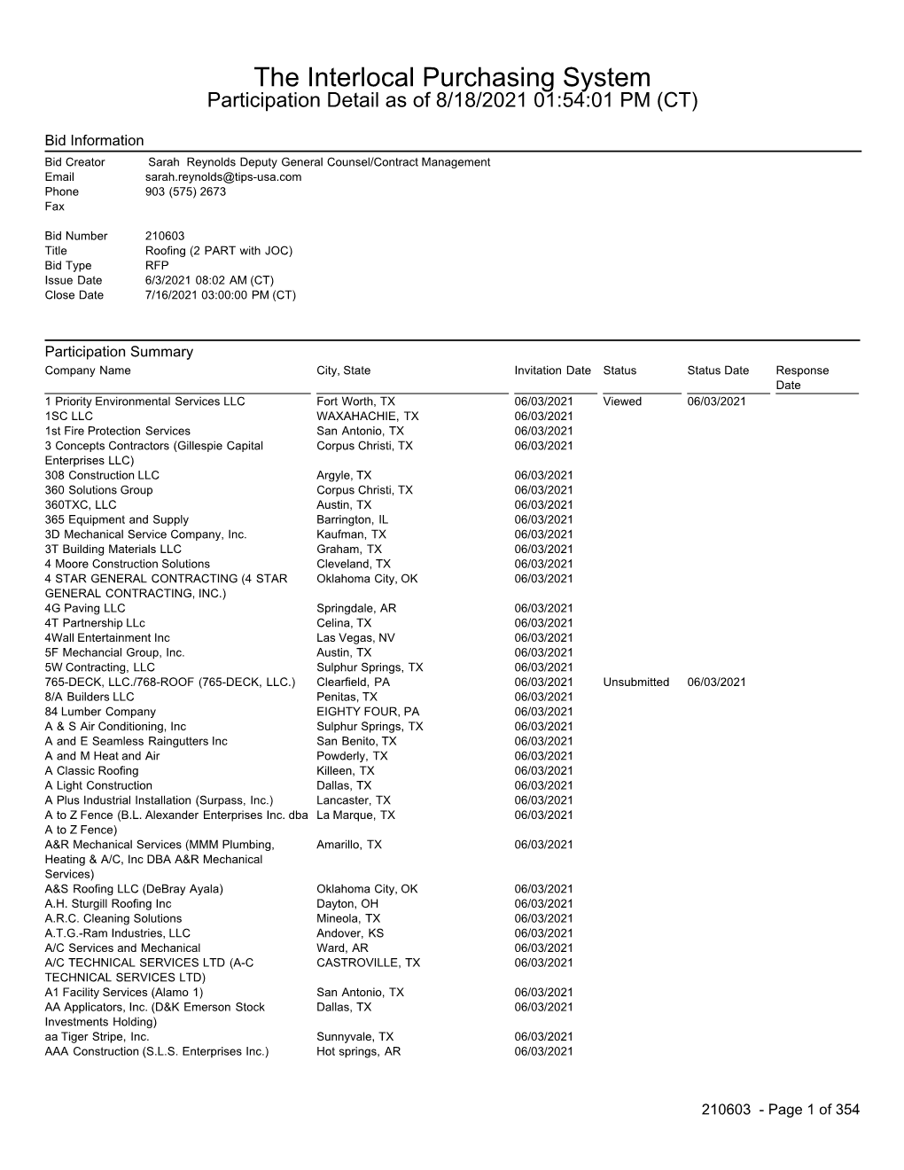 Bid Responders