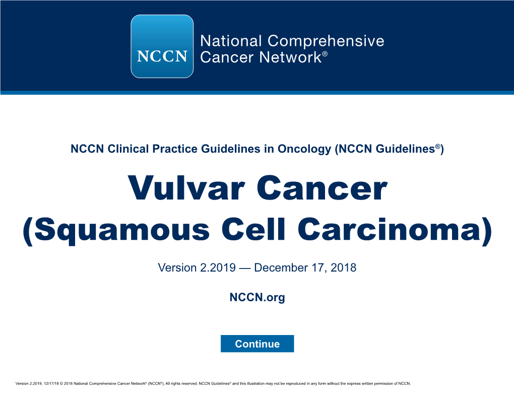 Vulvar Cancer (Squamous Cell Carcinoma)