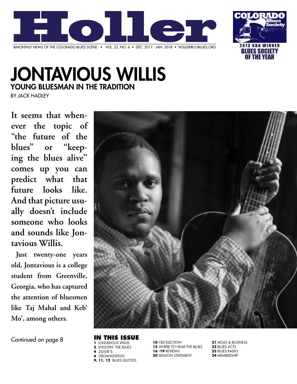 JONTAVIOUS WILLIS YOUNG BLUESMAN in the TRADITION by JACK HADLEY