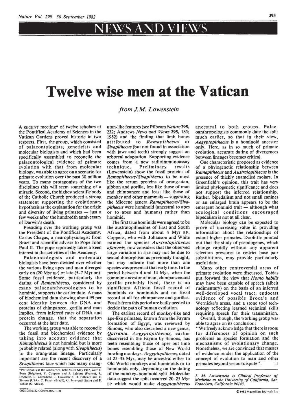 Twelve Wise Men at the Vatican