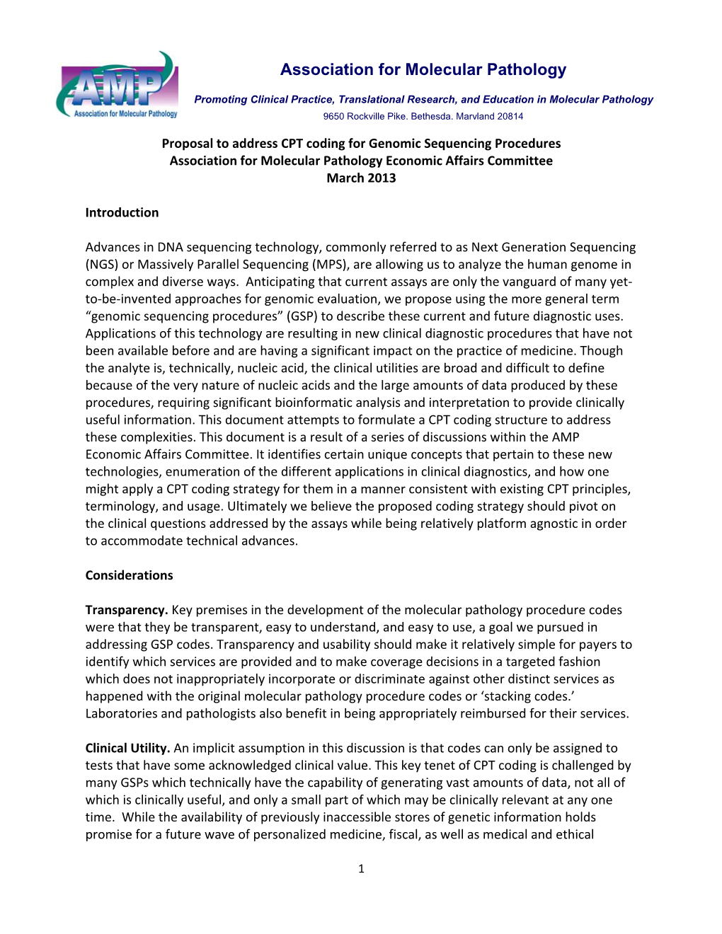 Association for Molecular Pathology