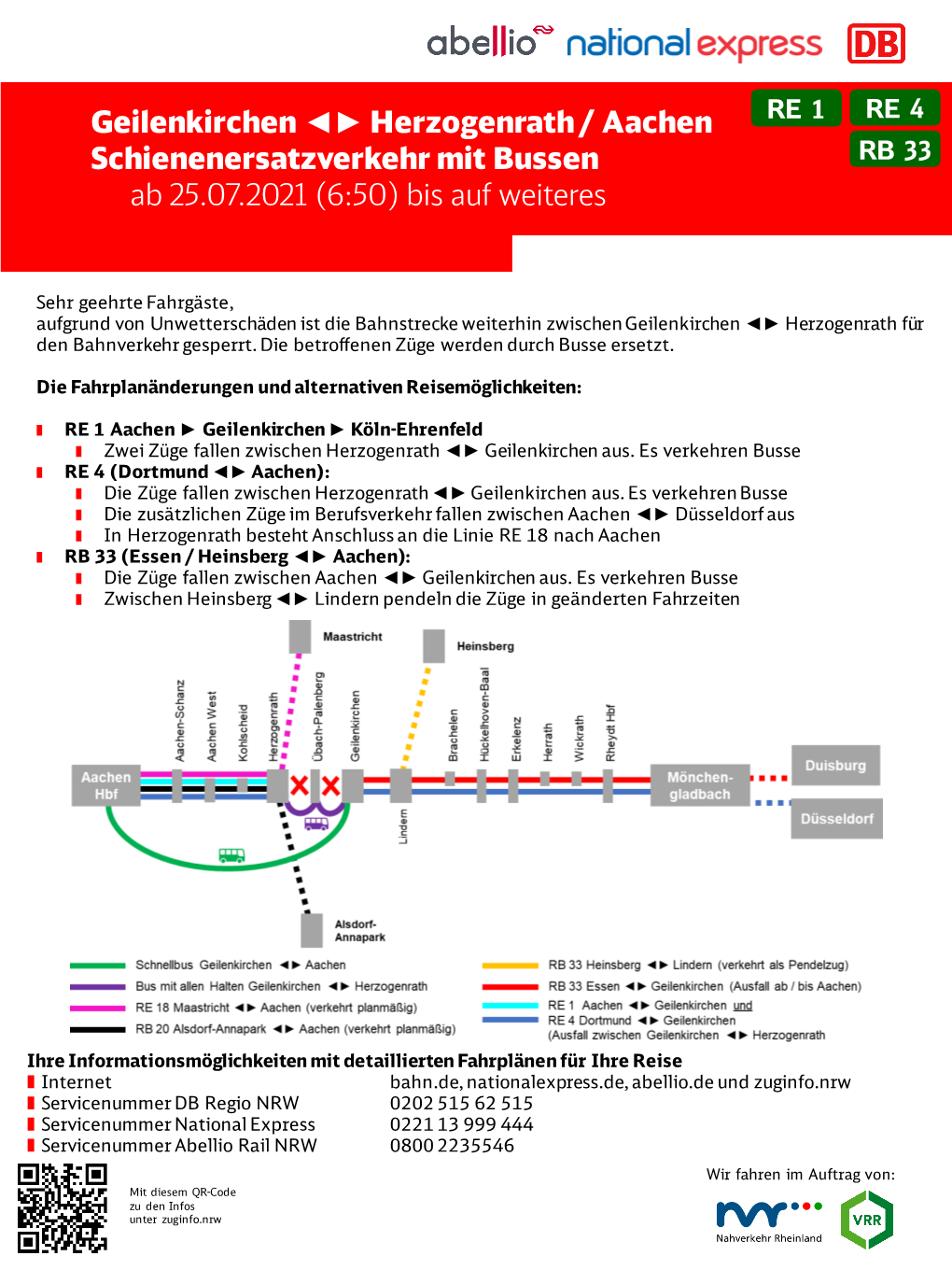 Geilenkirchen Herzogenrath / Aachen Schienenersatzverkehr Mit Bussen