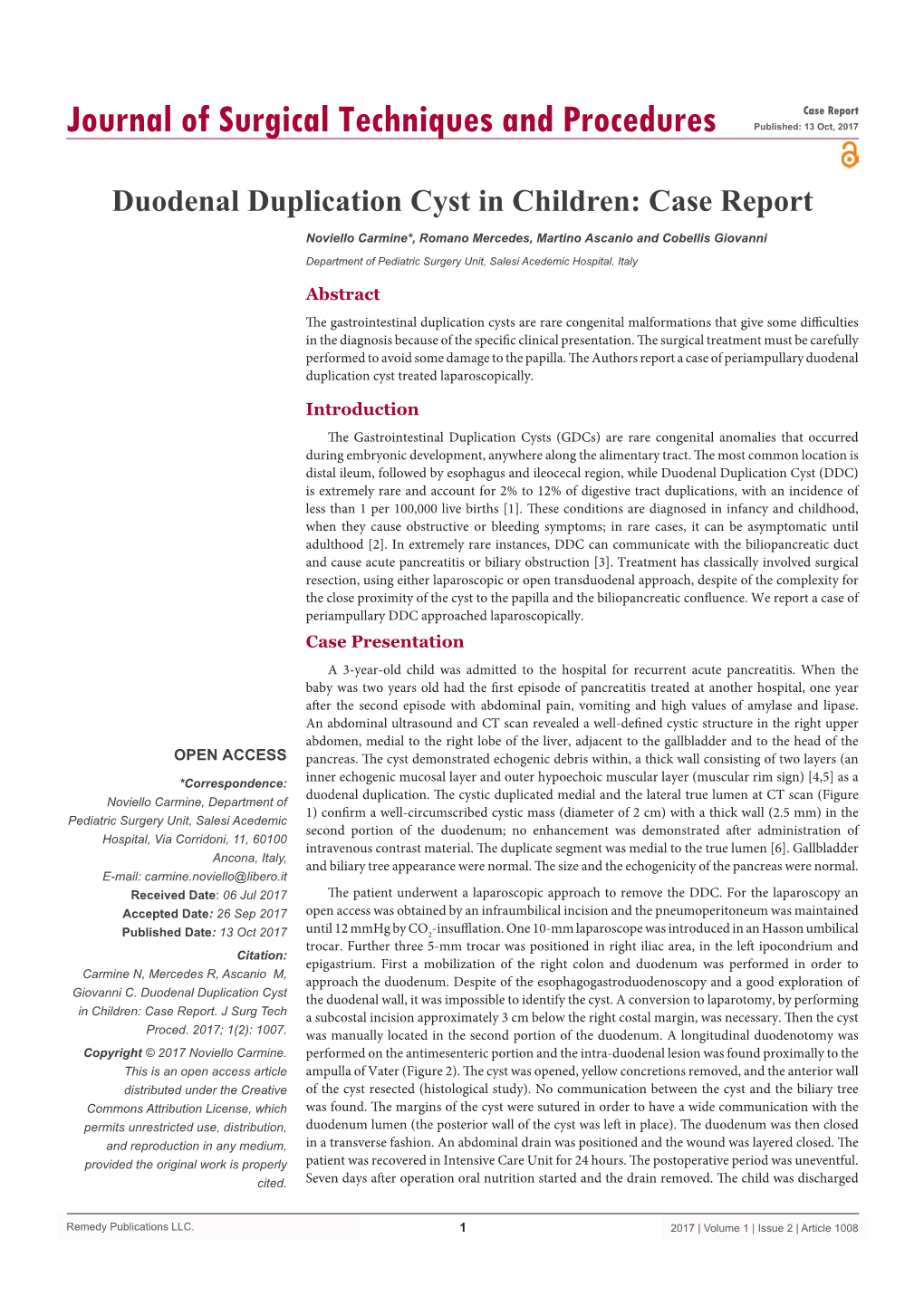 Duodenal Duplication Cyst in Children: Case Report