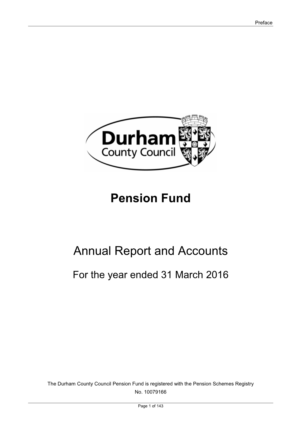 Pension Fund Annual Report 2015/2016