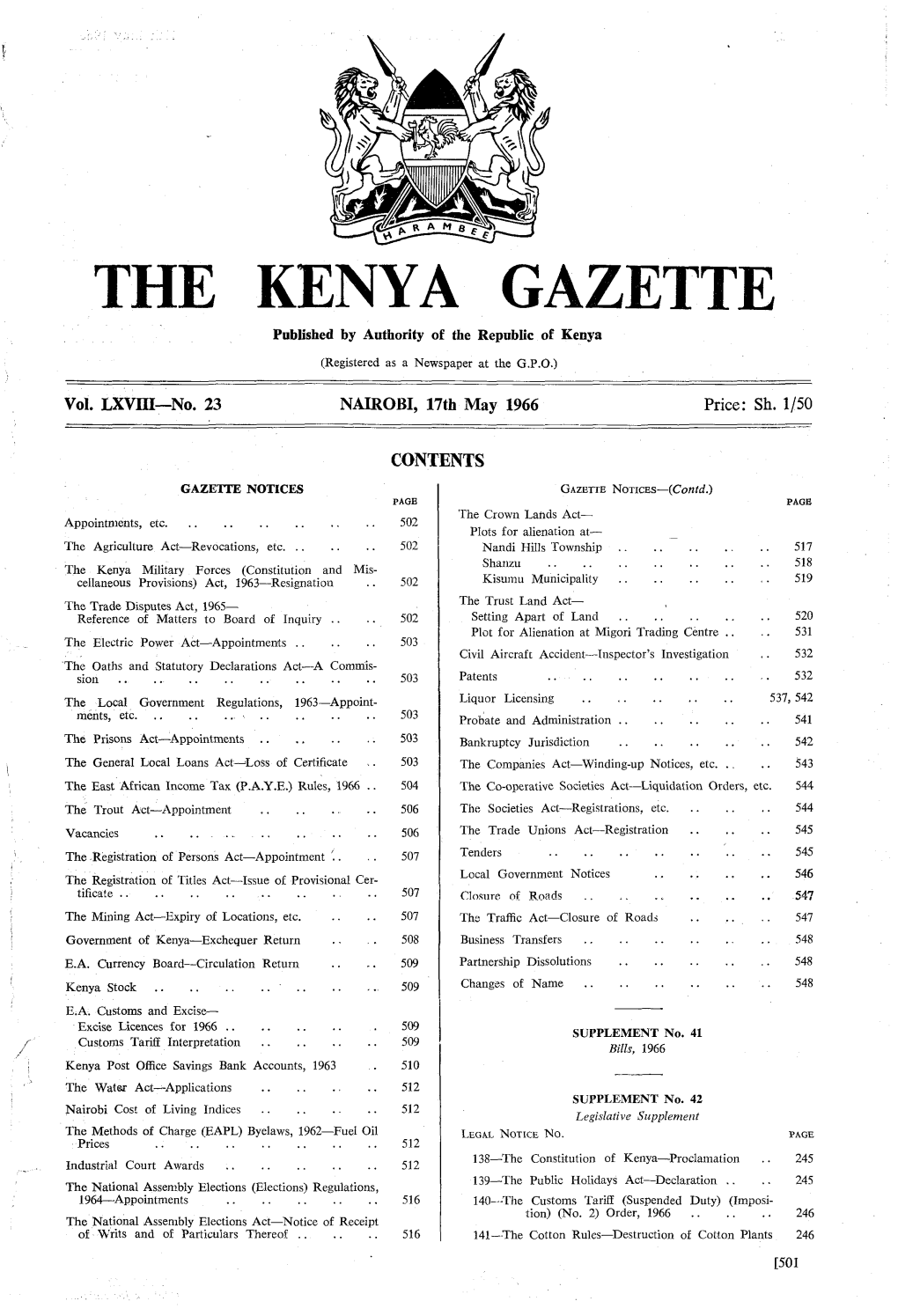 The Kenya Gazette