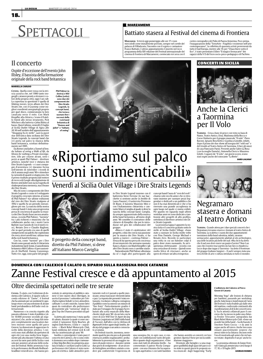 «Riportiamo Sul Palco Suoni Indimenticabili»