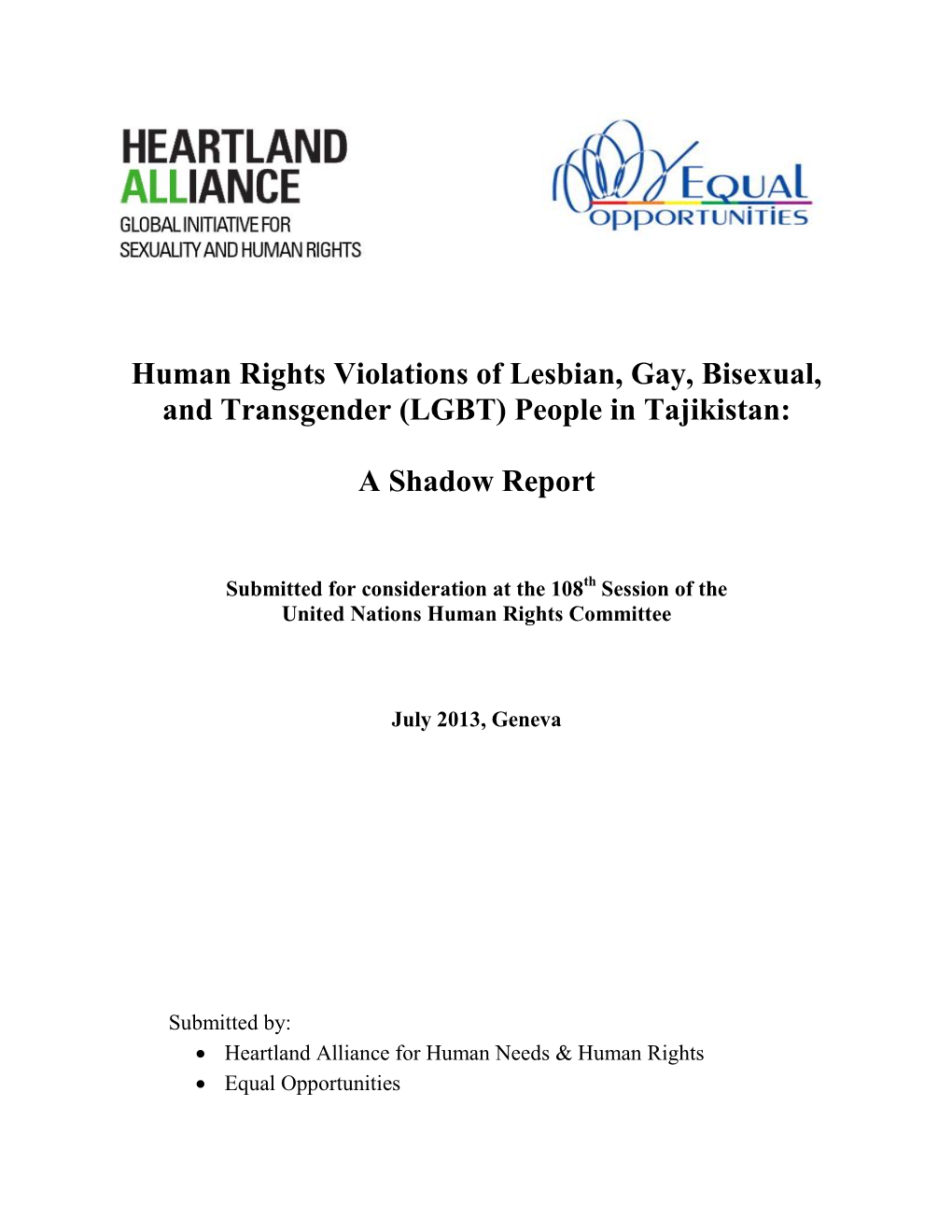 Human Rights Violations of Lesbian, Gay, Bisexual, and Transgender (LGBT) People in Tajikistan