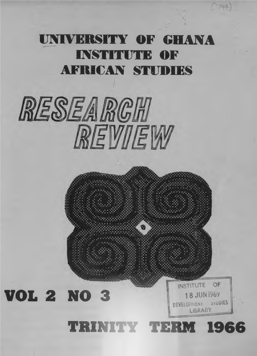 Vol 2 No 3 Trinity Term 1966