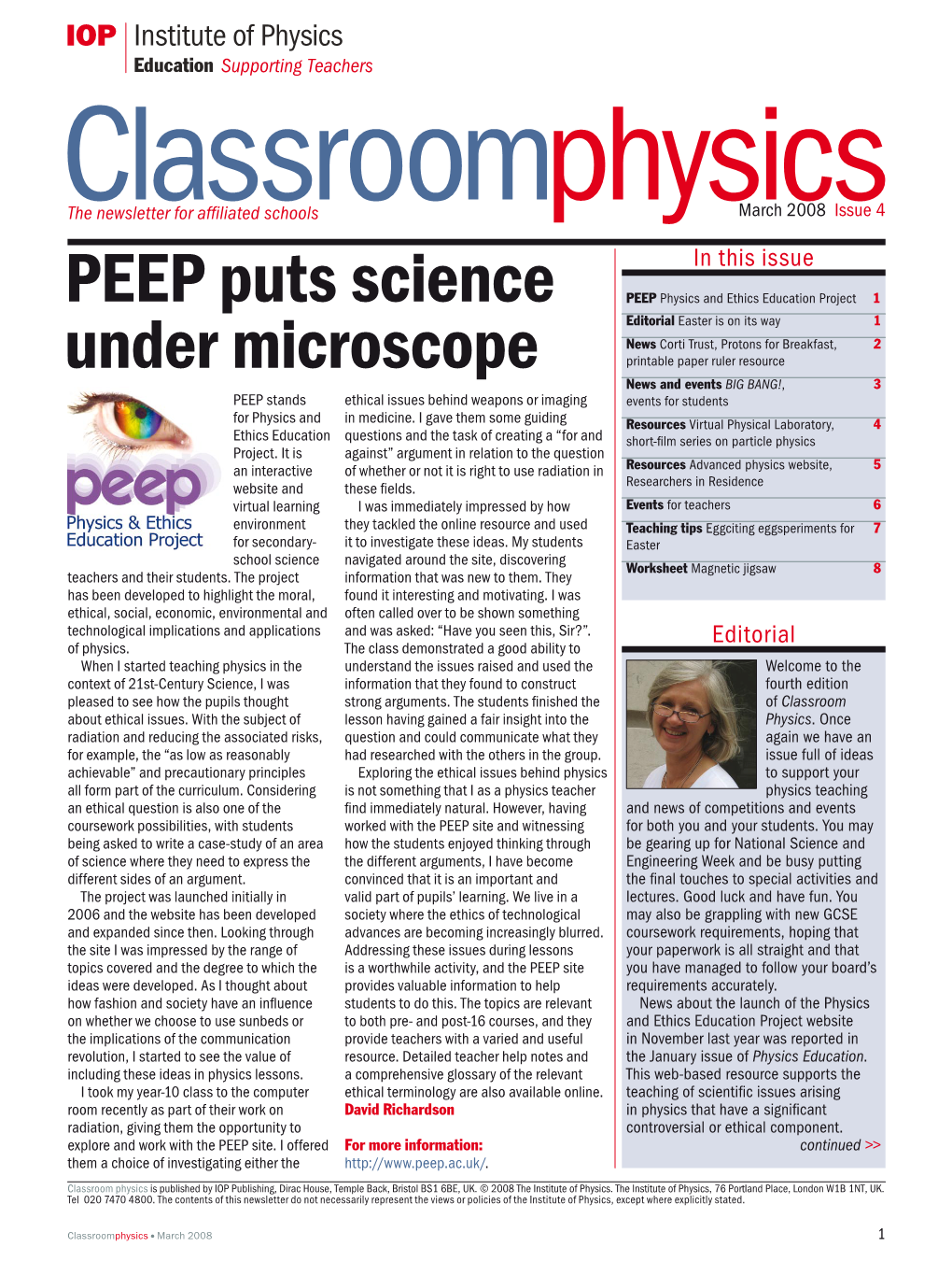 Classroom Physics March 2008 Edition