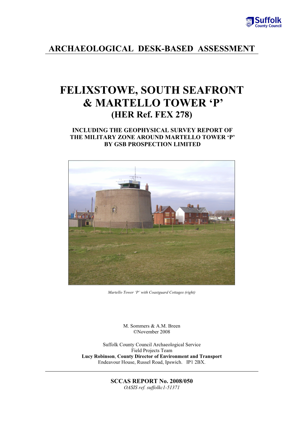Felixstowe, South Seafront & Martello Tower