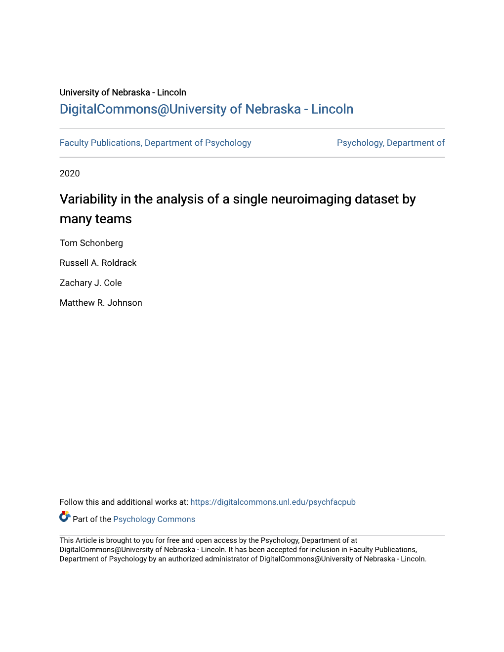 Variability in the Analysis of a Single Neuroimaging Dataset by Many Teams