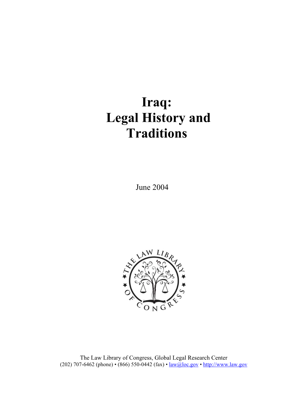 Iraq: Legal History and Traditions