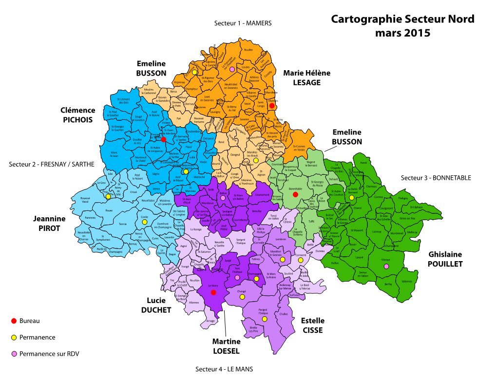 Carte Nord Sarthe