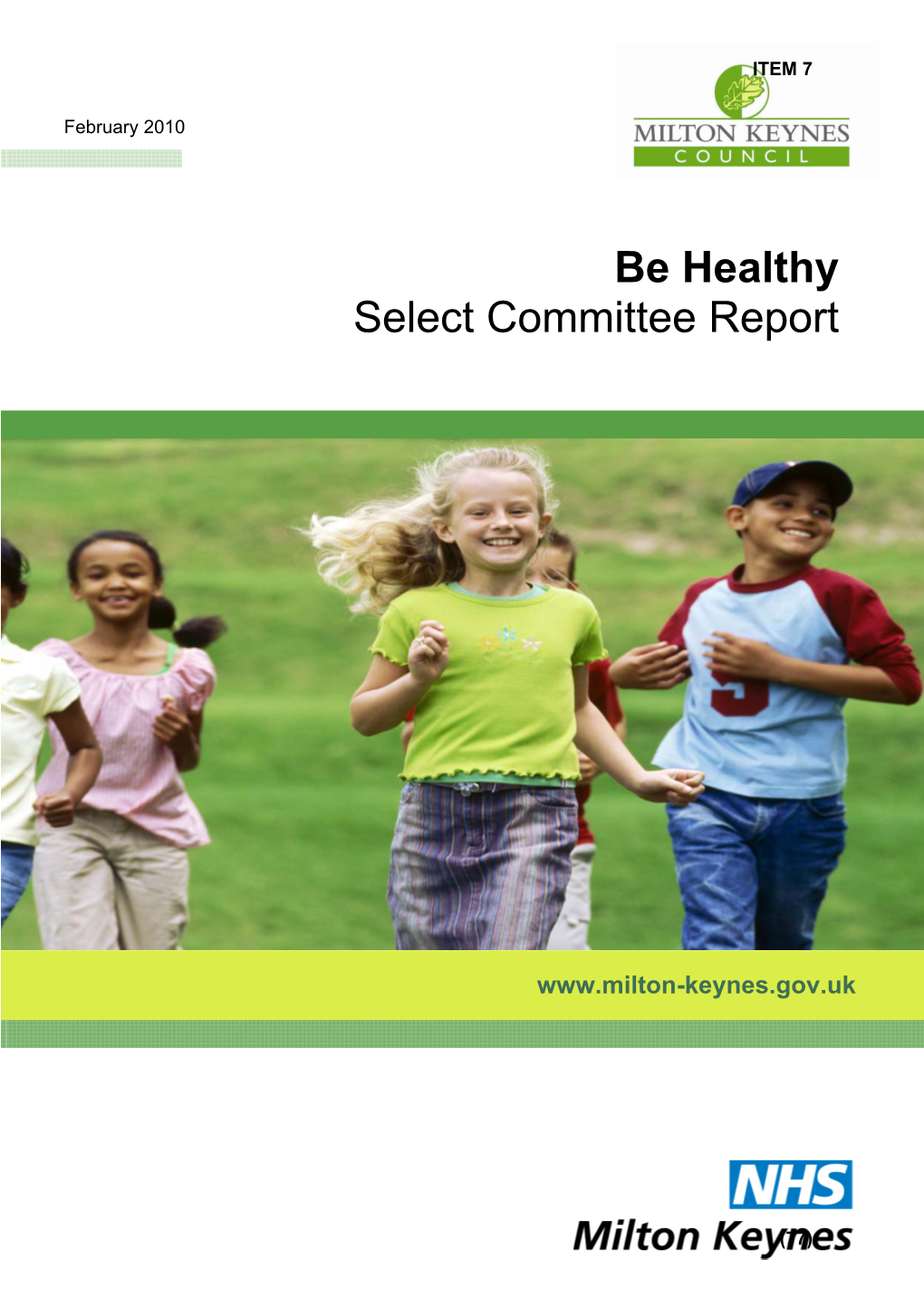 Be Healthy Select Committee Report