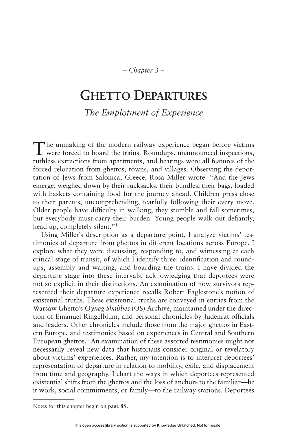 Chapter 3. Ghetto Departures