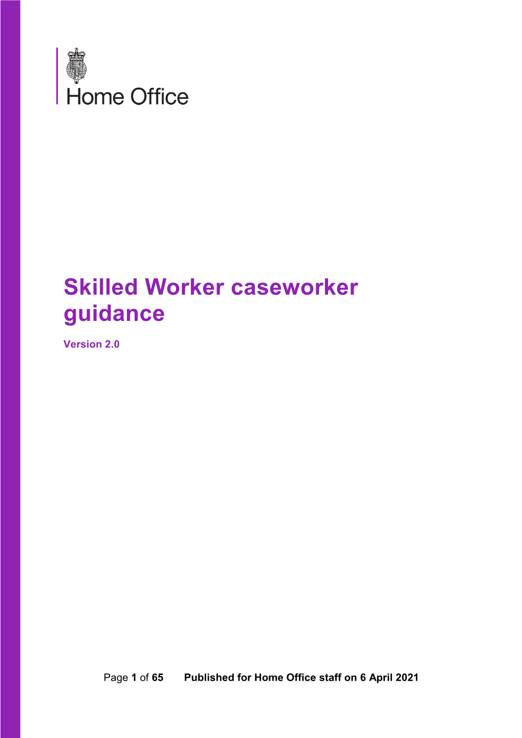 Skilled Worker Caseworker Guidance