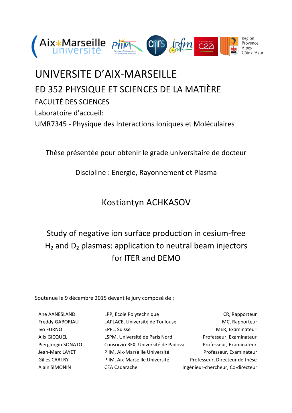 Universite D'aix-Marseille