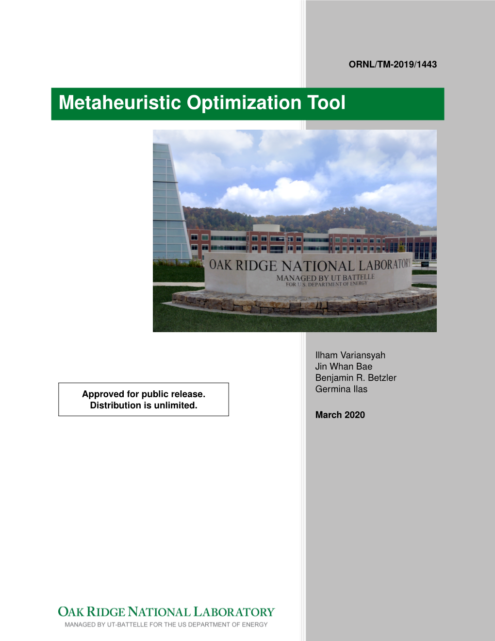 Metaheuristic Optimization Tool