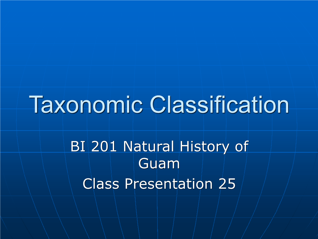 Taxonomic Classification