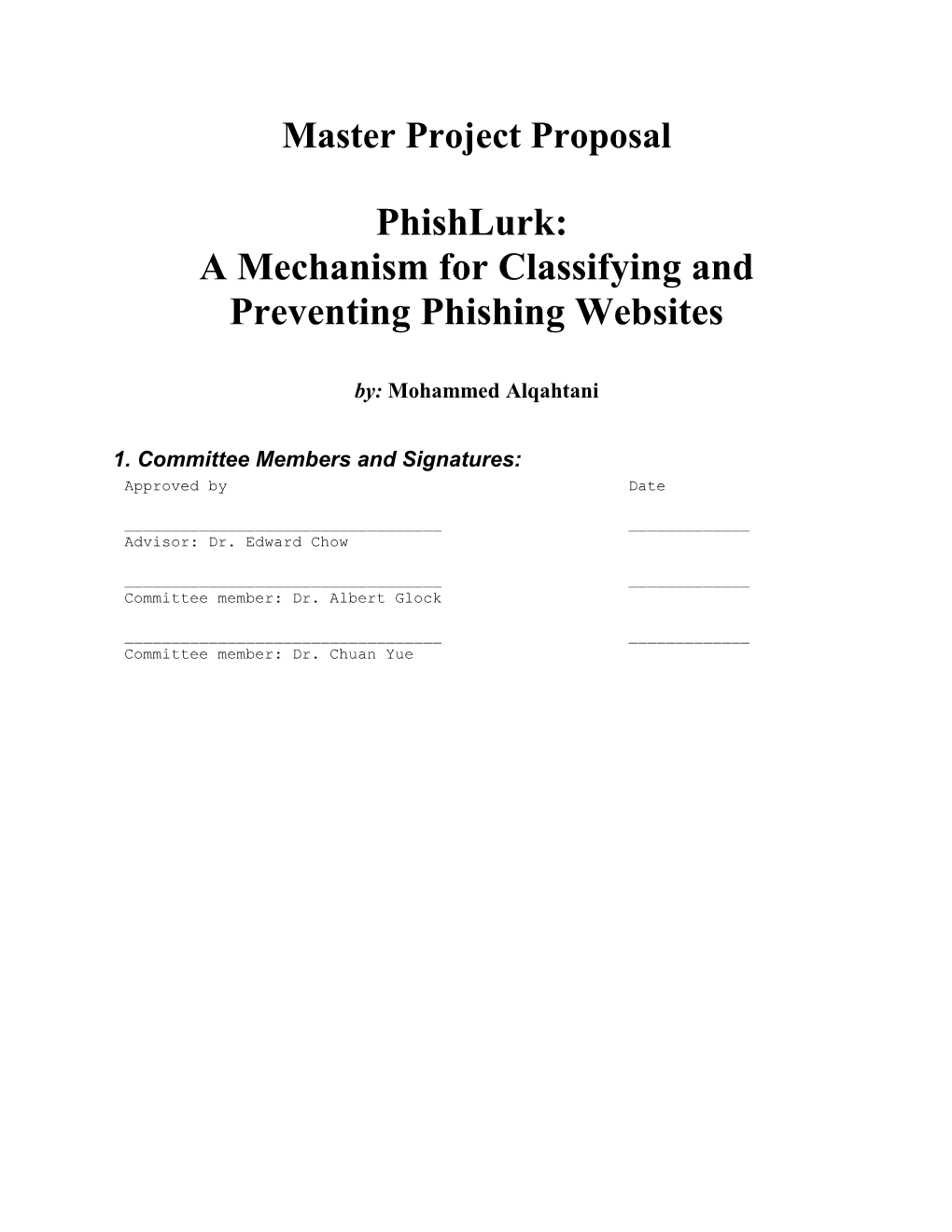 A Mechanism for Classifying and Preventing Phishing Websites