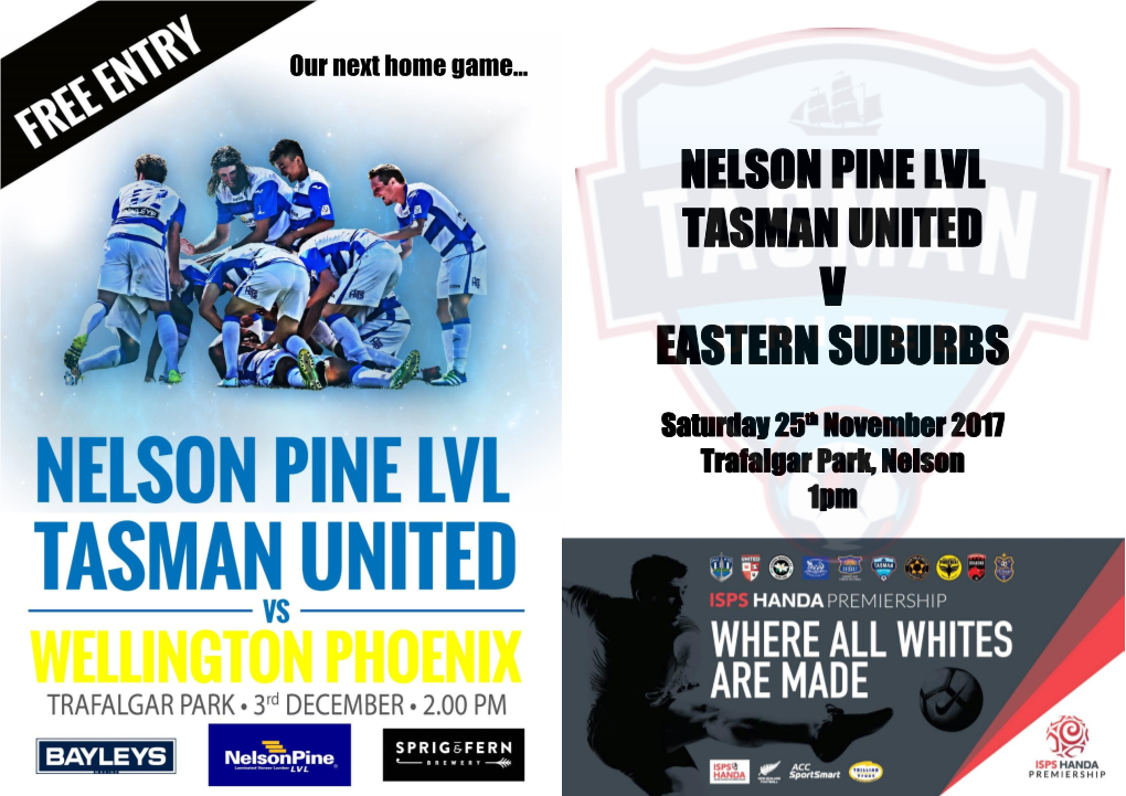 Nelson Pine Lvl Tasman United V Eastern Suburbs