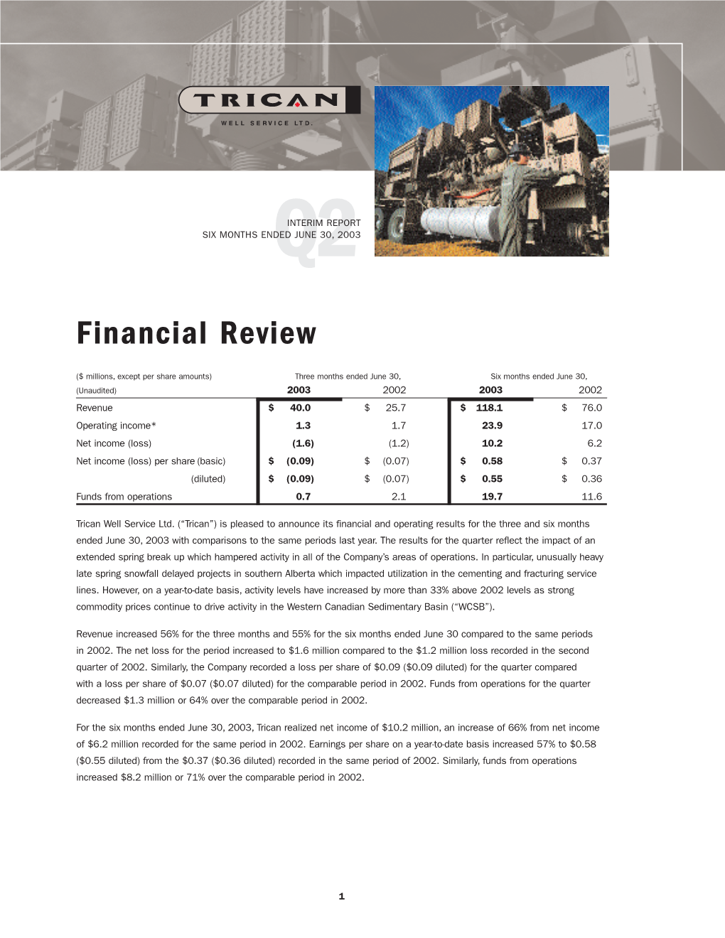 Financial Review