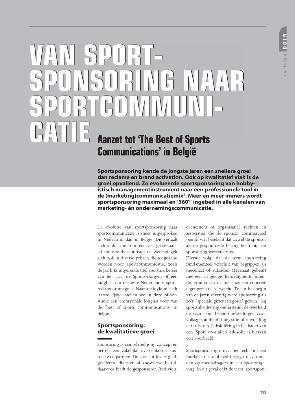 Van Sport Sponsoring Naar Sportcommuni Catie