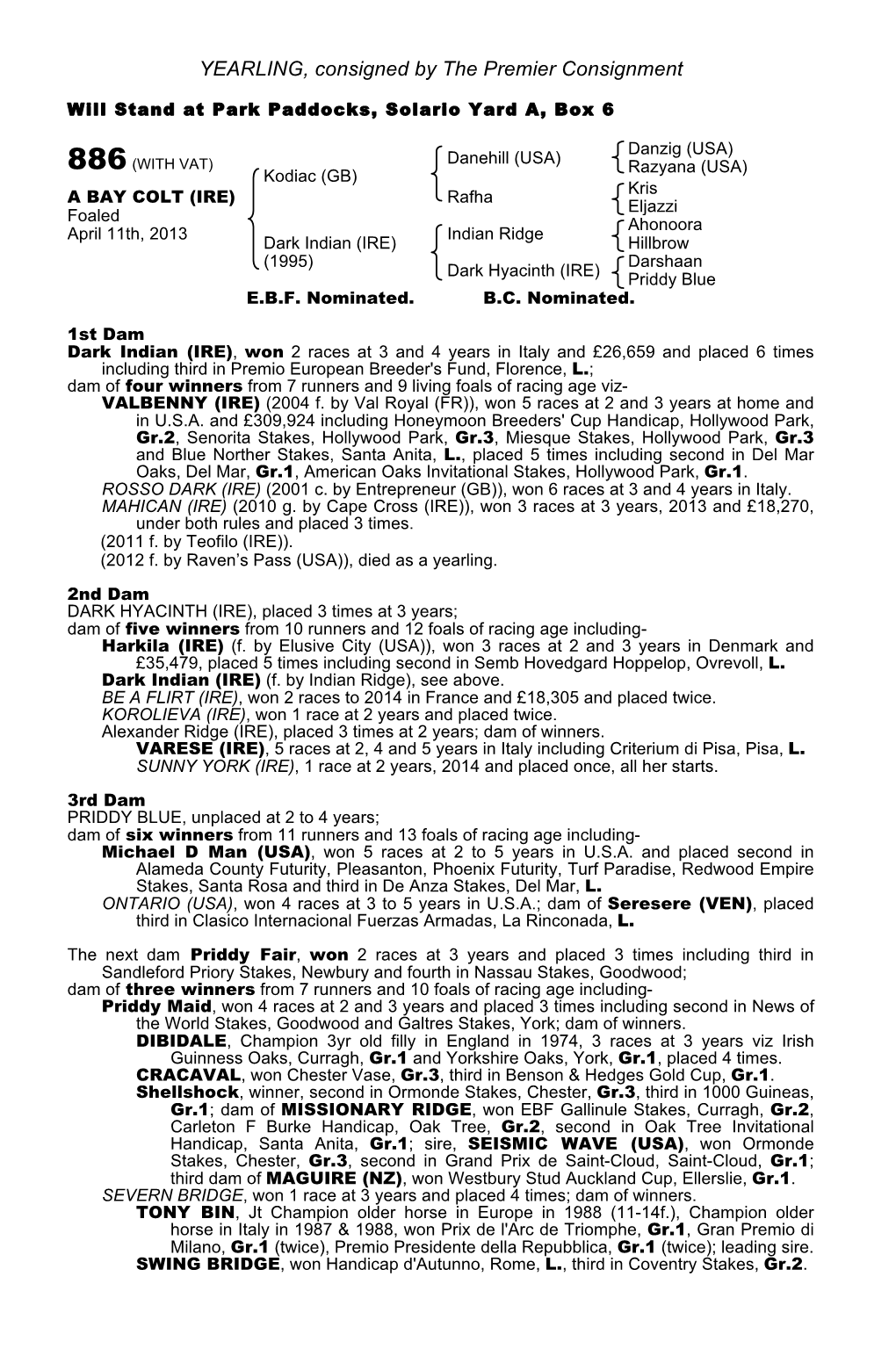 Tattersalls October Yearling Sale Book 1