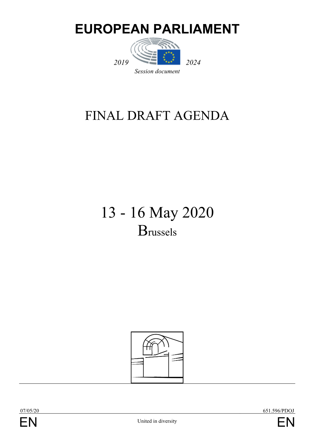 13 - 16 May 2020 Brussels