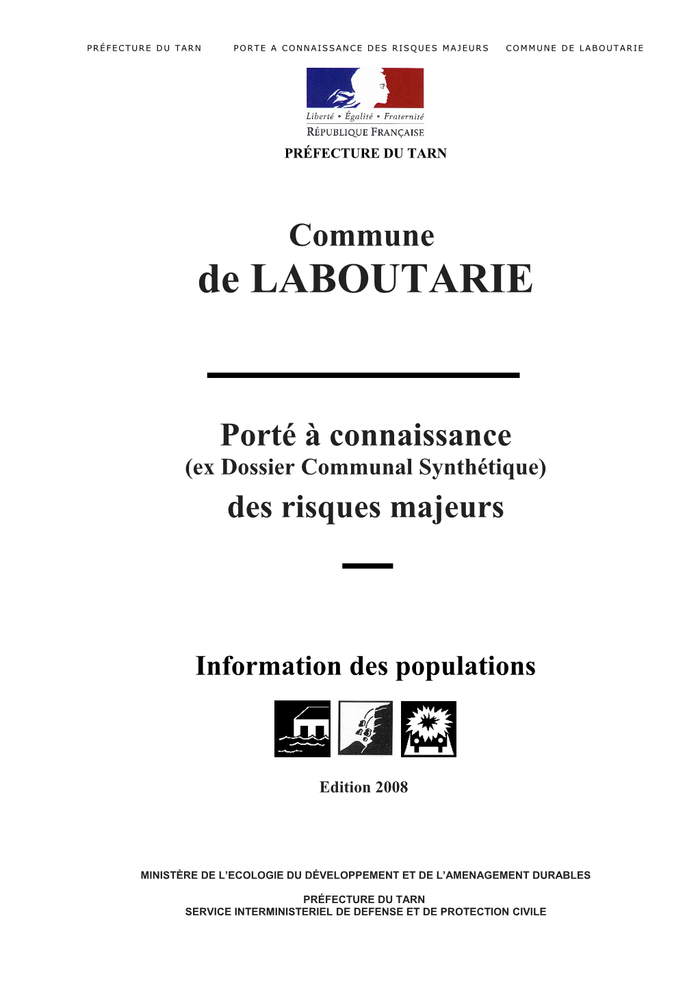 Commune De LABOUTARIE Porté À Connaissance