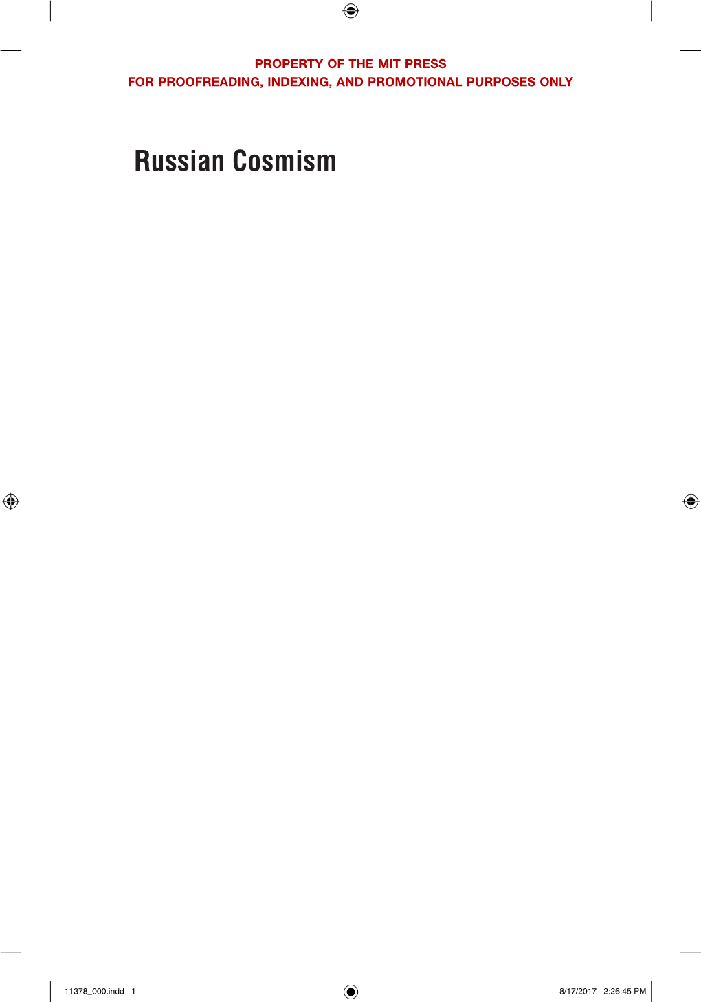 Russian Cosmism