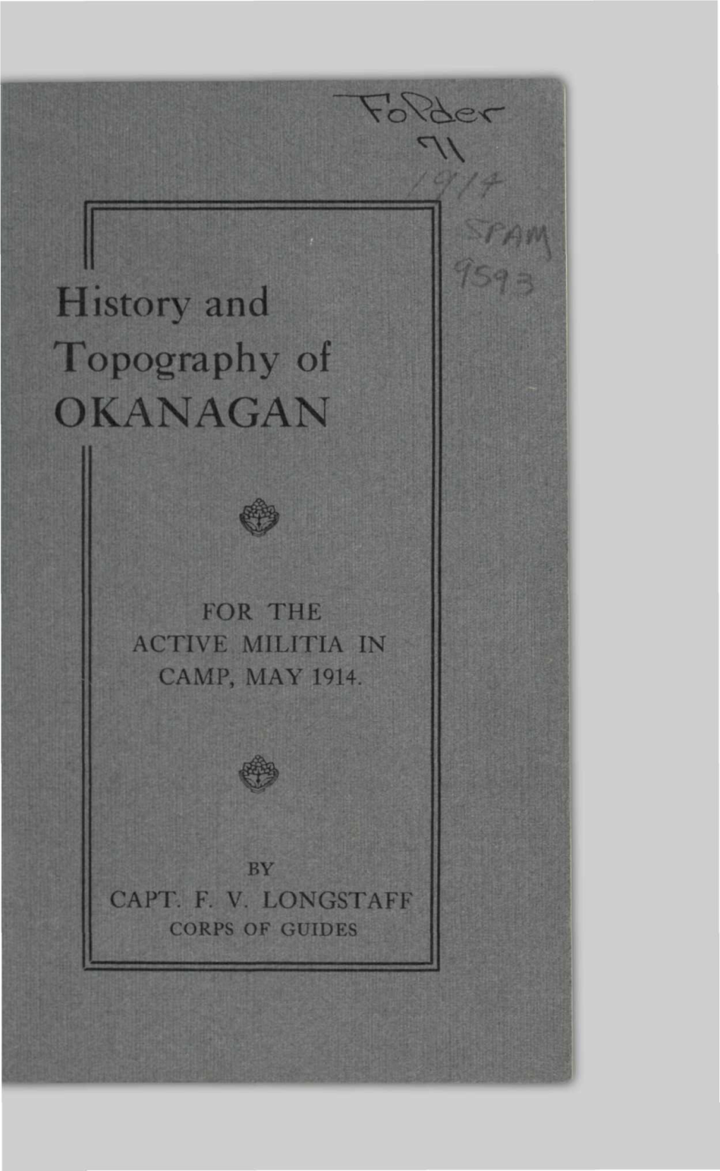 History and Topography of OKANAGAN