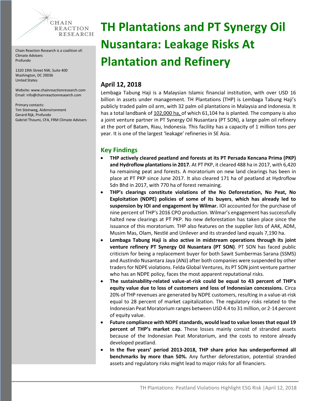 TH Plantations Company Profile