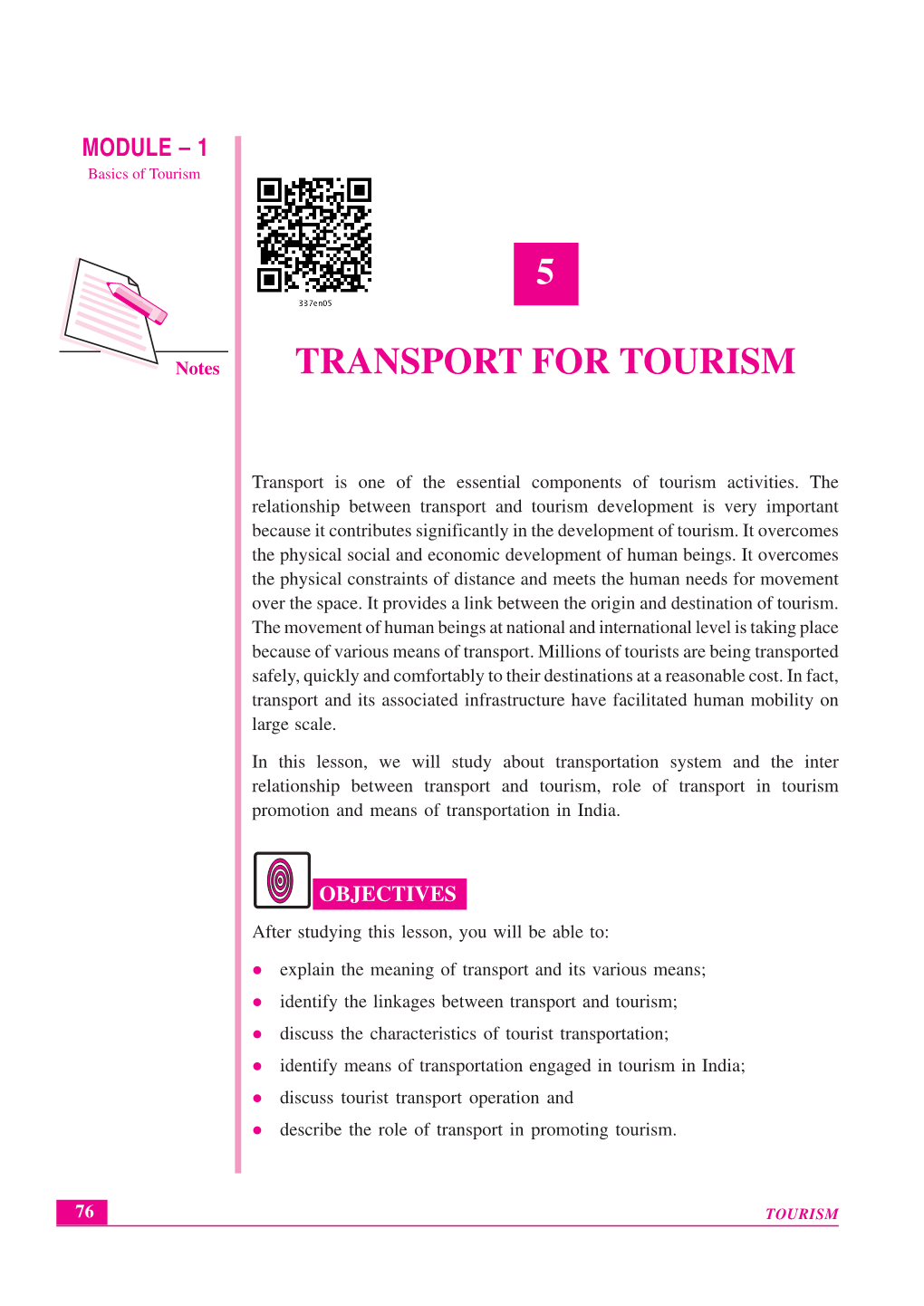 5 Transport for Tourism