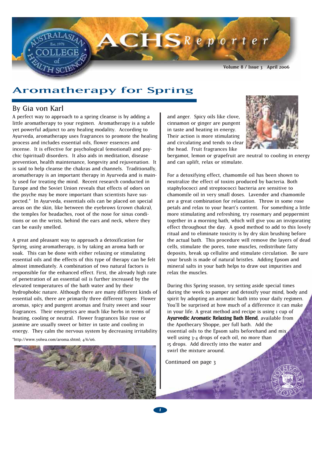 Aromatherapy for Spring