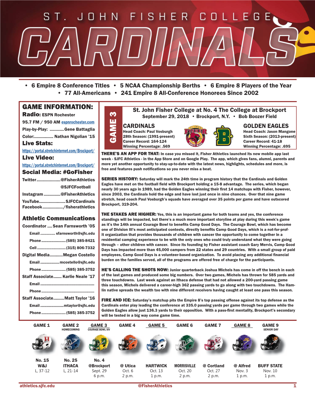 Brockport Game Notes Week 3.Indd