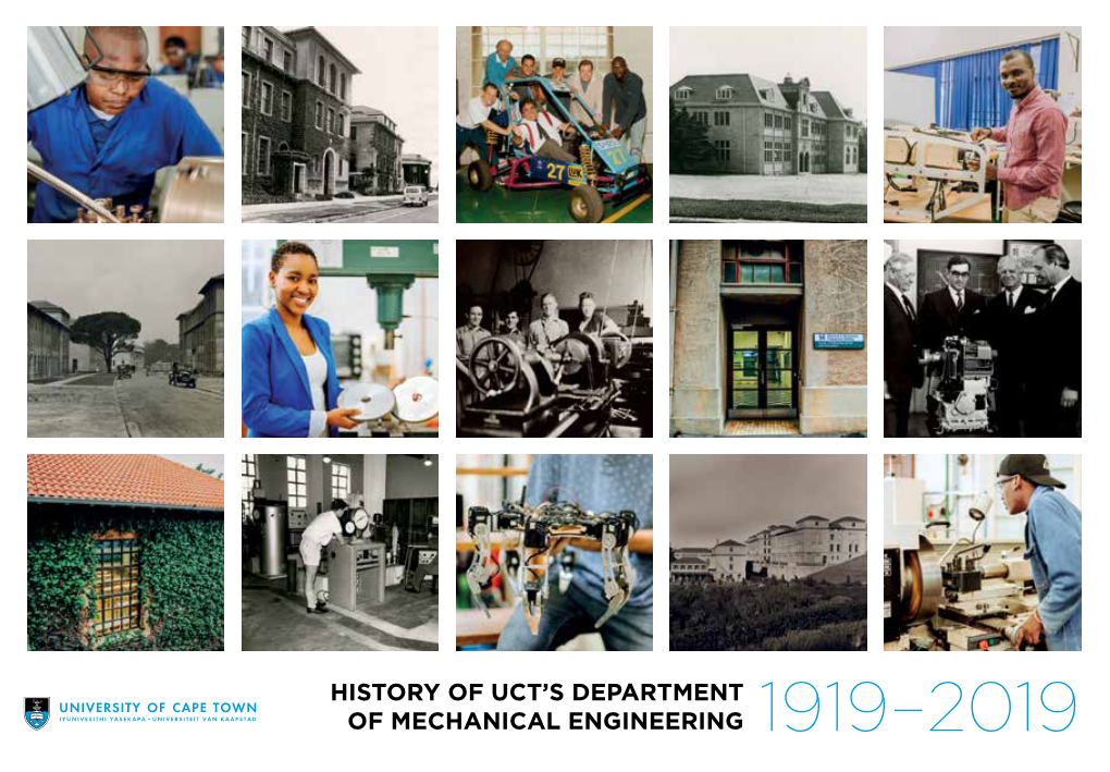 History of Uct's Department of Mechanical Engineering