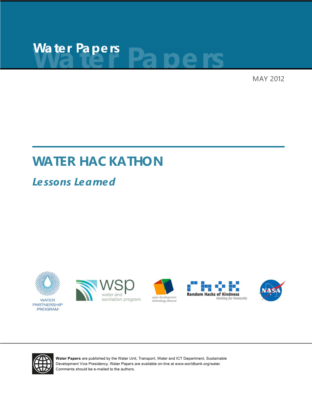 Water Hackathon. Lessons Learned