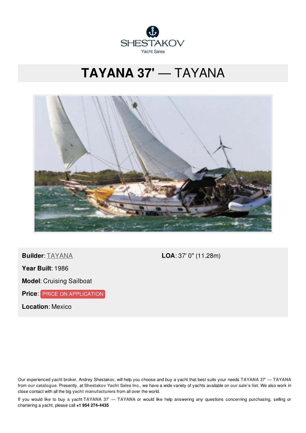 Tayana 37' — Tayana