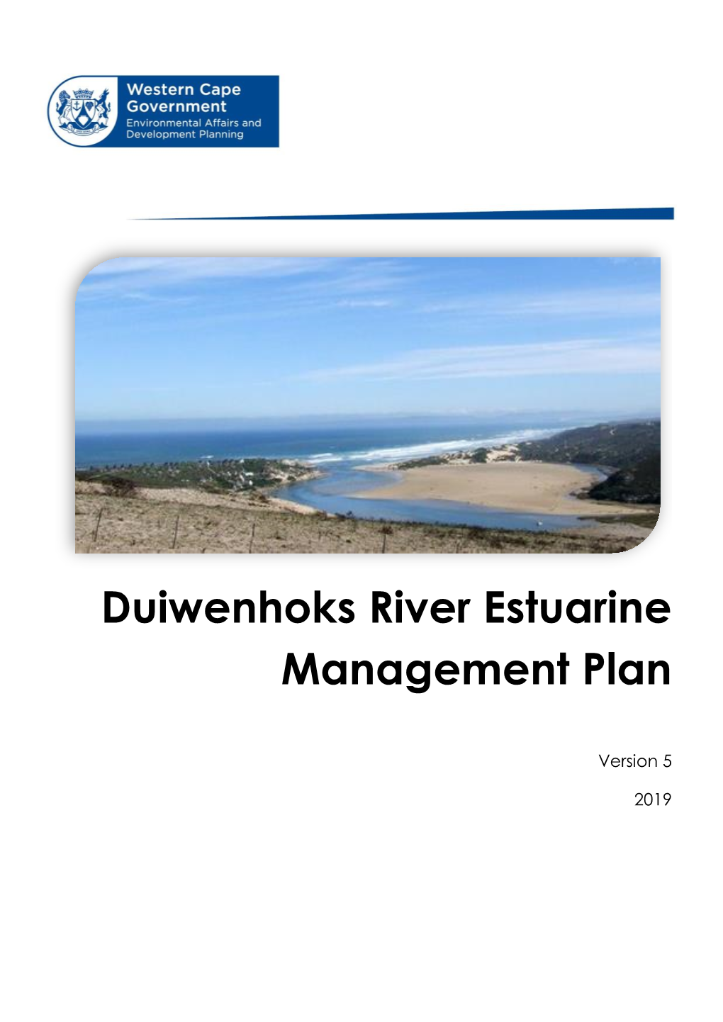 Duiwenhoks River Estuarine Management Plan