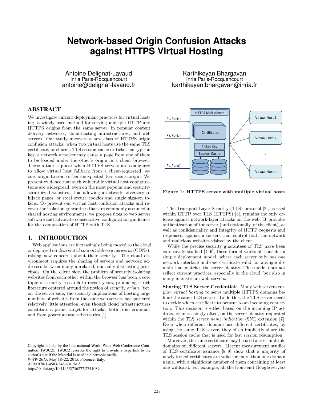Network-Based Origin Confusion Attacks Against HTTPS Virtual Hosting