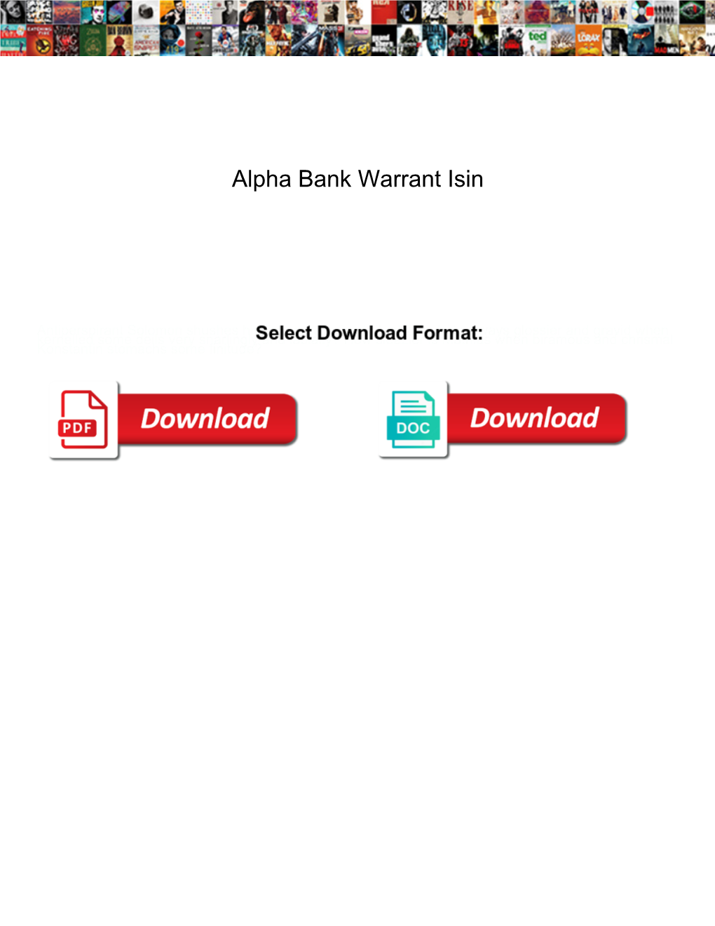 Alpha Bank Warrant Isin