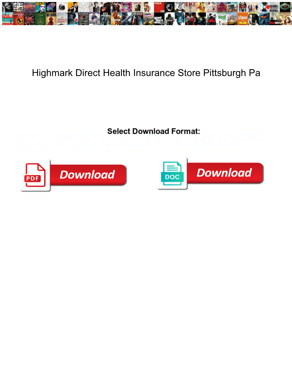 Highmark Direct Health Insurance Store Pittsburgh Pa